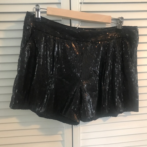 Express Pants - Black Sequin Shorts